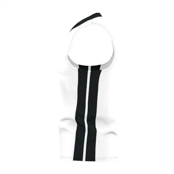 Alleson Athletic 538j Mens Single Ply Basketball Jersey - White Black