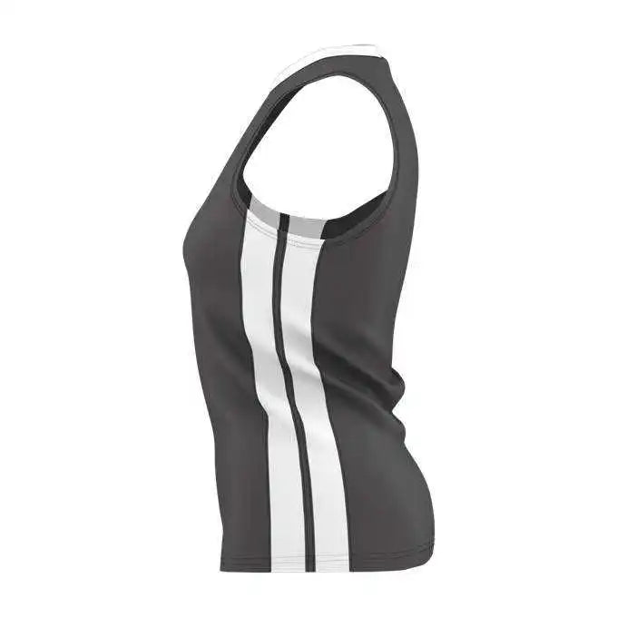 Alleson Athletic 538jw Womens Single Ply Basketball Jersey - Charcoal White