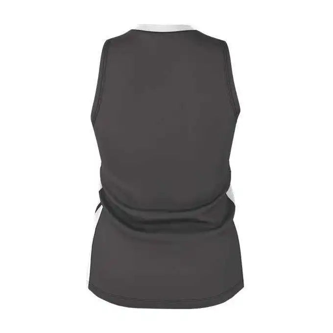 Alleson Athletic 538jw Womens Single Ply Basketball Jersey - Charcoal White