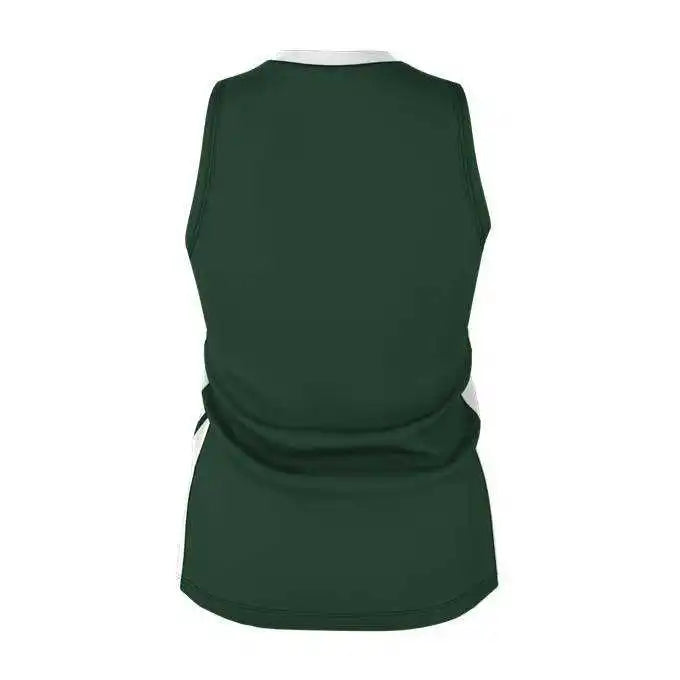Alleson Athletic 538jw Womens Single Ply Basketball Jersey - Forest White