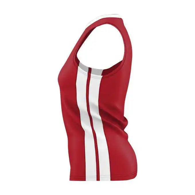 Alleson Athletic 538jw Womens Single Ply Basketball Jersey - Red White