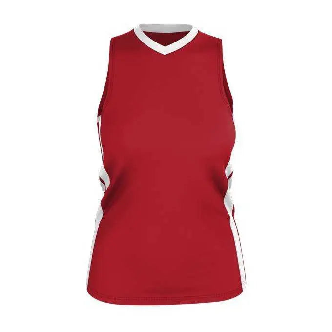 Alleson Athletic 538jw Womens Single Ply Basketball Jersey - Red White