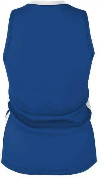Alleson Athletic 538jw Womens Single Ply Basketball Jersey - Royal White