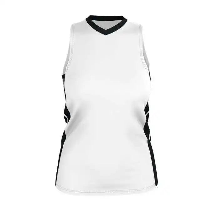Alleson Athletic 538jw Womens Single Ply Basketball Jersey - White Black