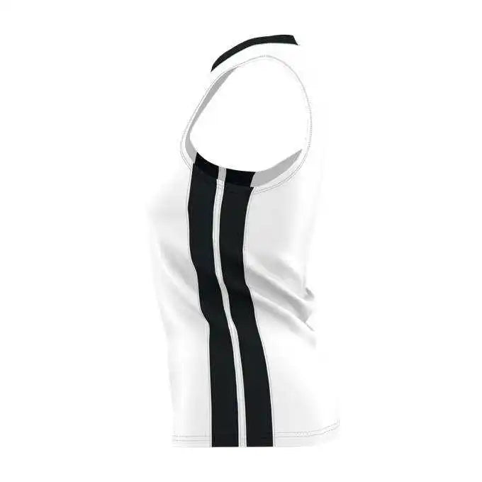 Alleson Athletic 538jw Womens Single Ply Basketball Jersey - White Black