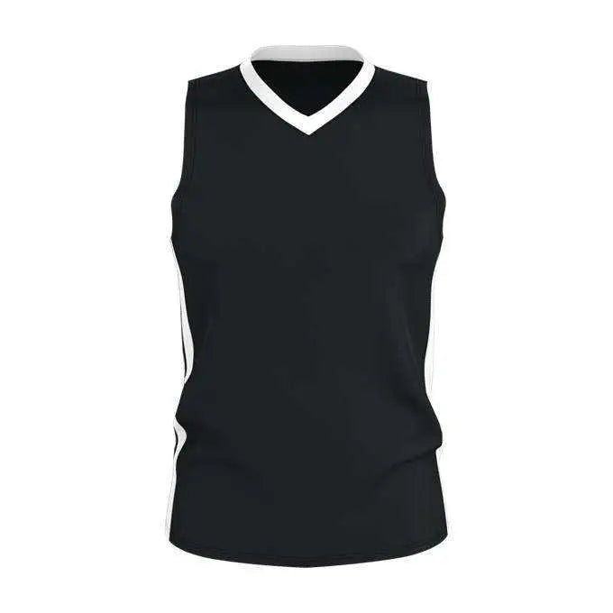Alleson Athletic 538jy Youth Single Ply Basketball Jersey - Black White