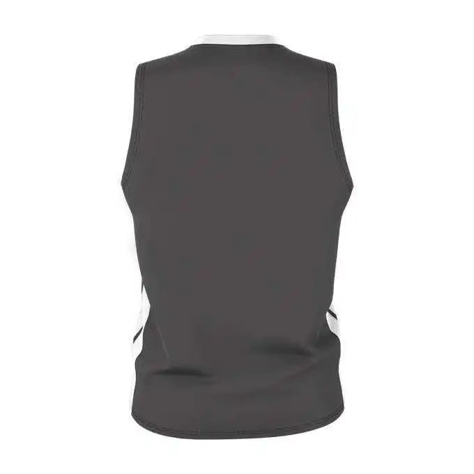 Alleson Athletic 538jy Youth Single Ply Basketball Jersey - Charcoal White