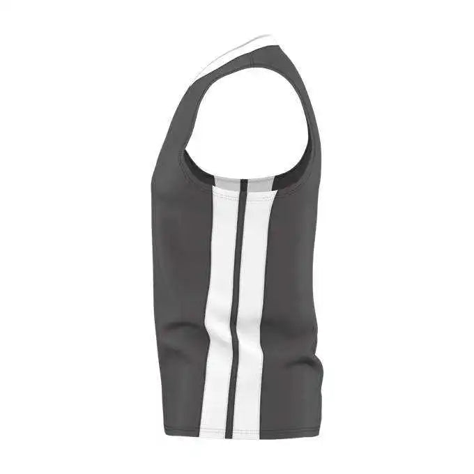 Alleson Athletic 538jy Youth Single Ply Basketball Jersey - Charcoal White