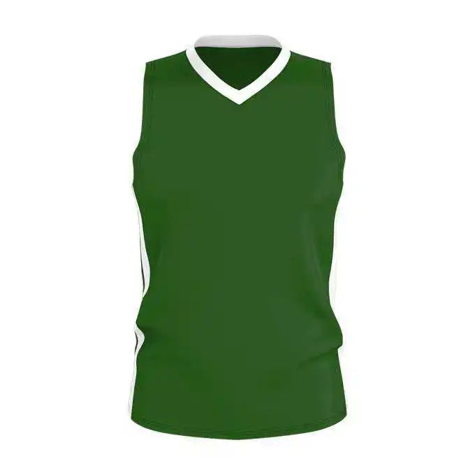 Alleson Athletic 538jy Youth Single Ply Basketball Jersey - Kelly White