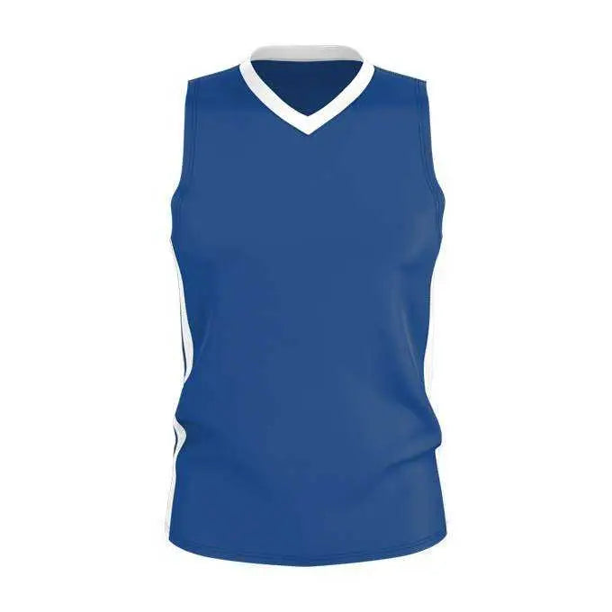 Alleson Athletic 538jy Youth Single Ply Basketball Jersey - Royal White