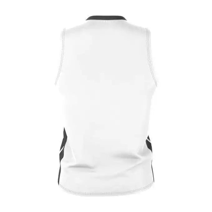 Alleson Athletic 538jy Youth Single Ply Basketball Jersey - White Charcoal