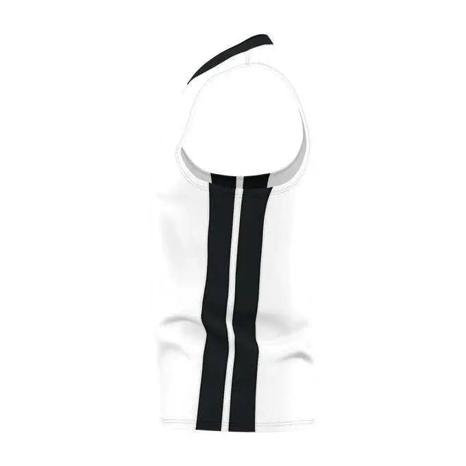Alleson Athletic 538jy Youth Single Ply Basketball Jersey - White Black