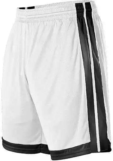 Alleson Athletic 538py Youth Single Ply Basketball Short - White Black