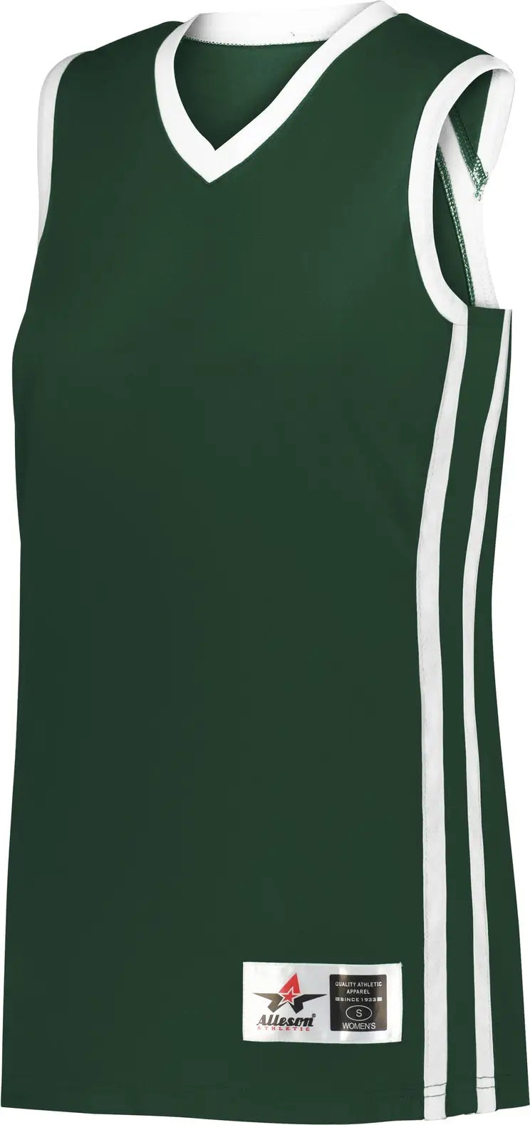 Alleson Athletic 539jw Ladies Basketball Jersey - Forest White - Xs