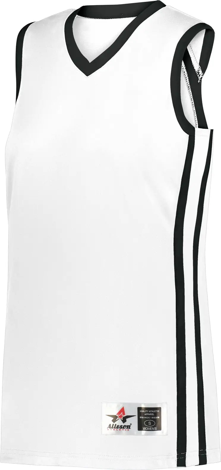 Alleson Athletic 539jw Ladies Basketball Jersey - White Black - Xs