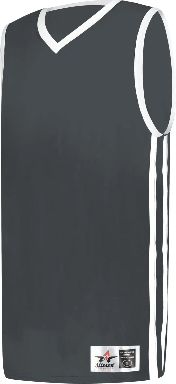 Alleson Athletic 539jy Youth Basketball Jersey - Graphite White