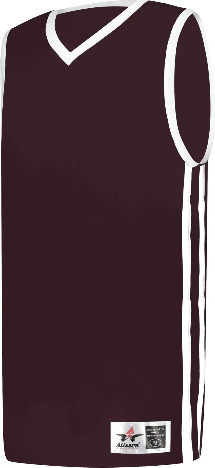 Alleson Athletic 539jy Youth Basketball Jersey - Maroon White - s