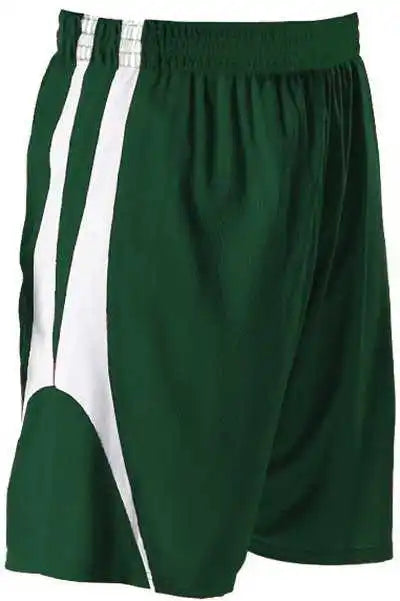 Alleson Athletic 54mmp Adult Reversible Basketball Short - Forest White