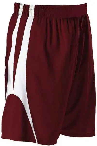 Alleson Athletic 54mmp Adult Reversible Basketball Short - Maroon White