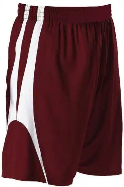 Alleson Athletic 54mmpy Youth Reversible Basketball Short - Maroon White