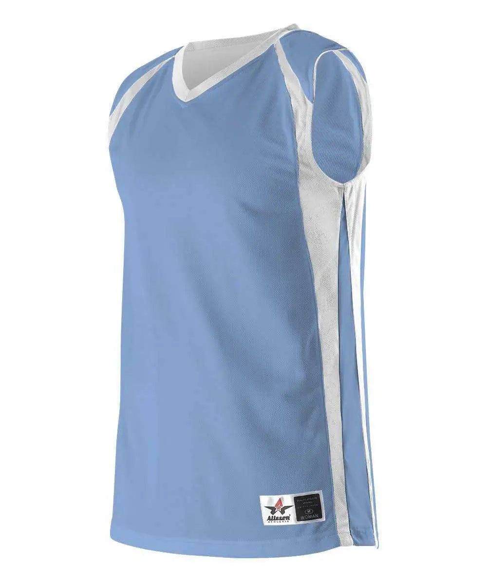 Alleson Athletic 54mmrw Women’s Reversible Basketball Jersey - Carolina Blue White