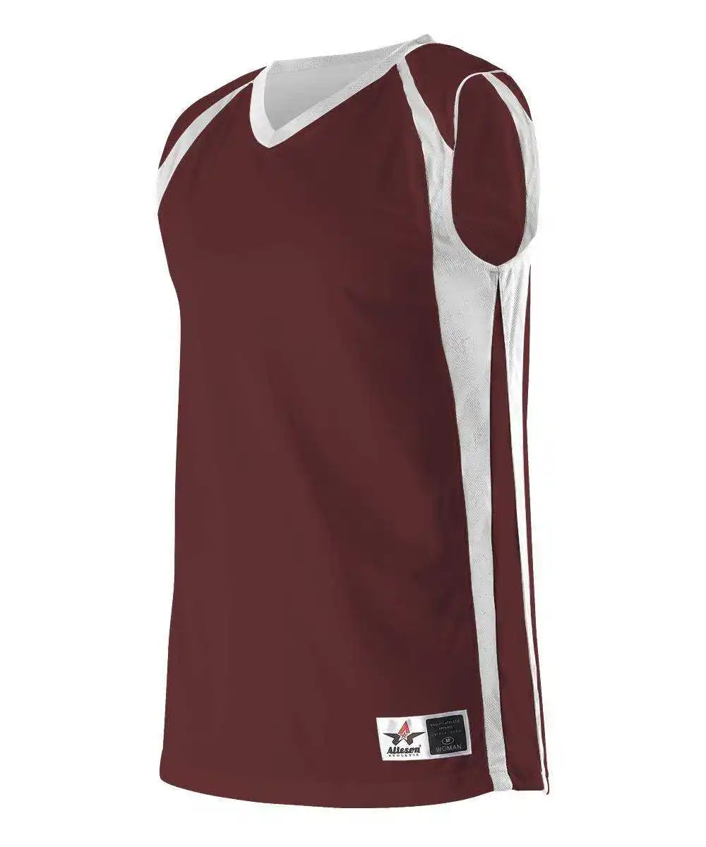 Alleson Athletic 54mmrw Women’s Reversible Basketball Jersey - Maroon White
