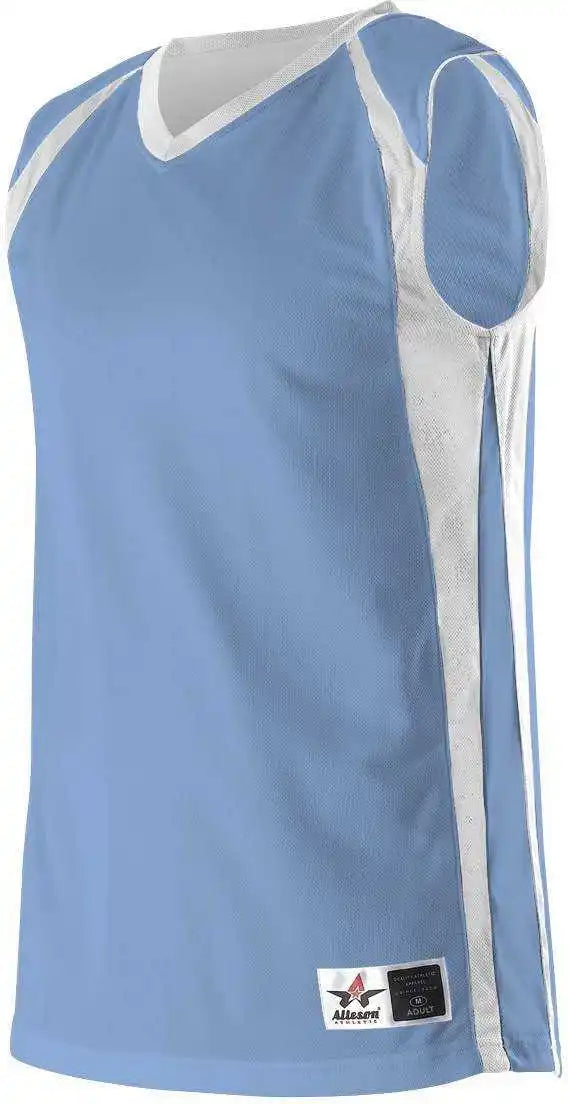 Alleson Athletic 54mmry Youth Reversible Basketball Jersey - Carolina Blue White