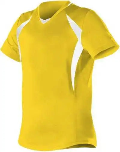 Alleson Athletic 552jg Girl’s Short Sleeve Fastpitch Jersey - Gold White