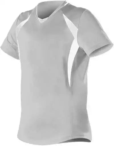 Alleson Athletic 552jg Girl’s Short Sleeve Fastpitch Jersey - Gray White