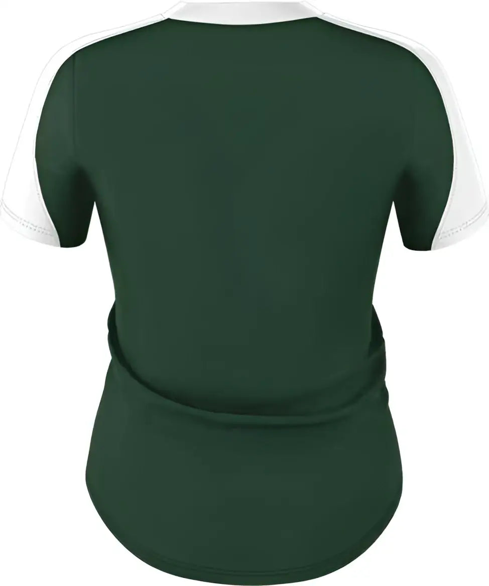 Alleson Athletic 558vg Girls v Neck Fastpitch Jersey - Forest White