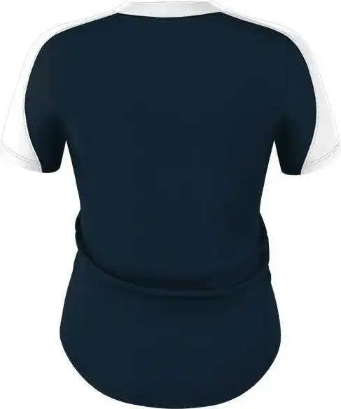 Alleson Athletic 558vg Girls v Neck Fastpitch Jersey - Navy White