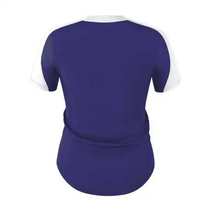 Alleson Athletic 558vg Girls v Neck Fastpitch Jersey - Purple White