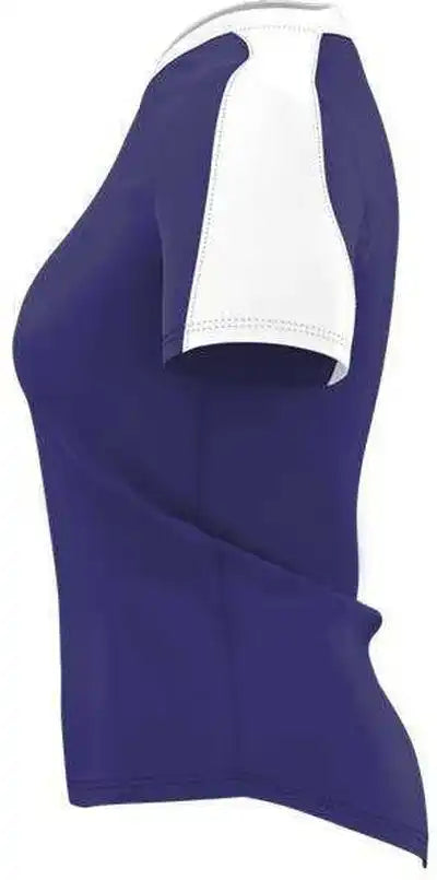Alleson Athletic 558vw Womens v Neck Fastpitch Jersey - Purple White