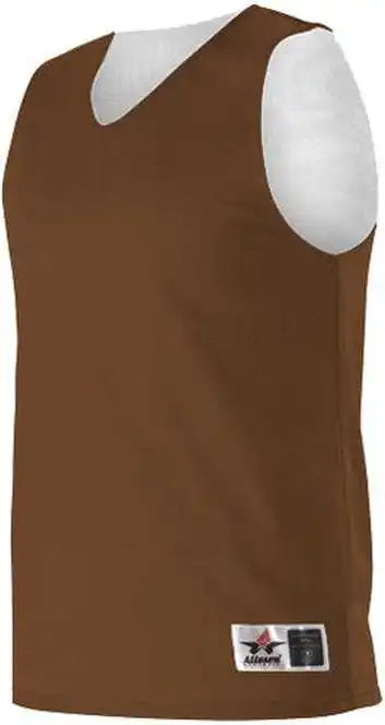 Alleson Athletic 560r Adult Reversible Mesh Tank - Brown White