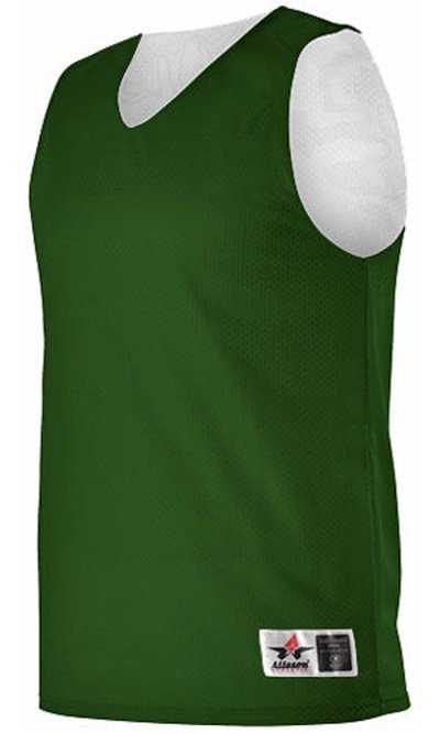 Alleson Athletic 560r Adult Reversible Mesh Tank - Forest White