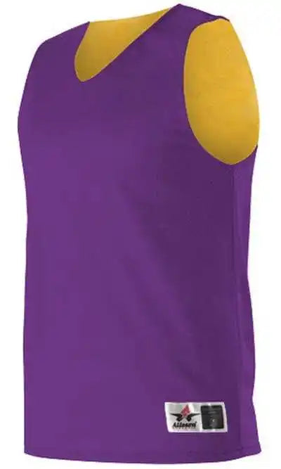 Alleson Athletic 560r Adult Reversible Mesh Tank - Purple Gold