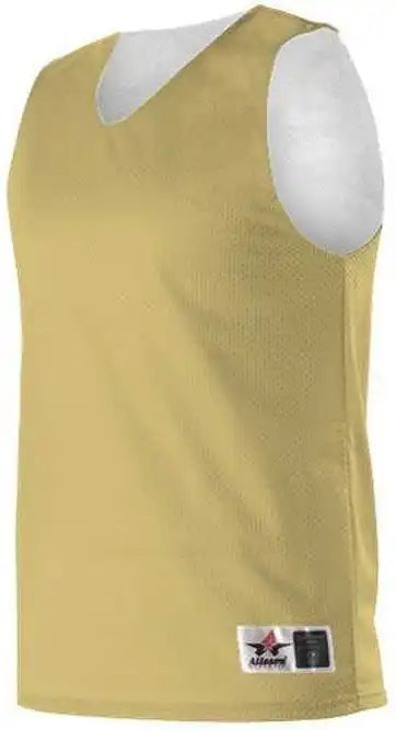Alleson Athletic 560r Adult Reversible Mesh Tank - Vegas Gold White