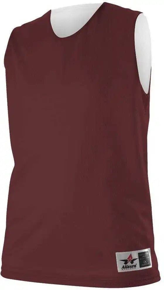 Alleson Athletic 560rw Women’s Reversible Mesh Tank Maroon White
