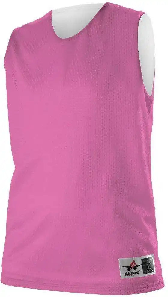 Alleson Athletic 560rw Women’s Reversible Mesh Tank Pink White