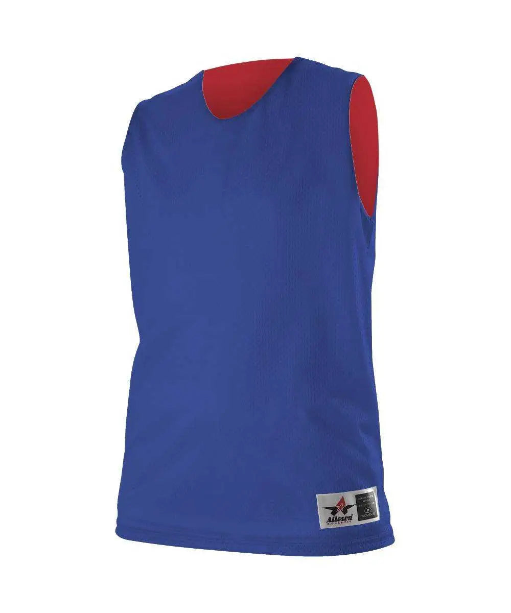 Alleson Athletic 560rw Women’s Reversible Mesh Tank - Royal Scarlet