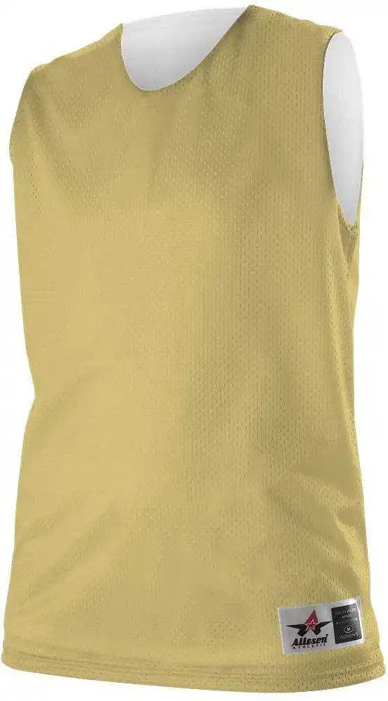 Alleson Athletic 560rw Women’s Reversible Mesh Tank - Vegas Gold White