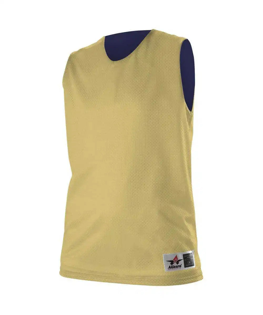 Alleson Athletic 560rw Women’s Reversible Mesh Tank Vegas Gold Navy