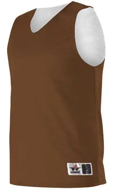 Alleson Athletic 560ry Youth Reversible Mesh Tank - Brown White