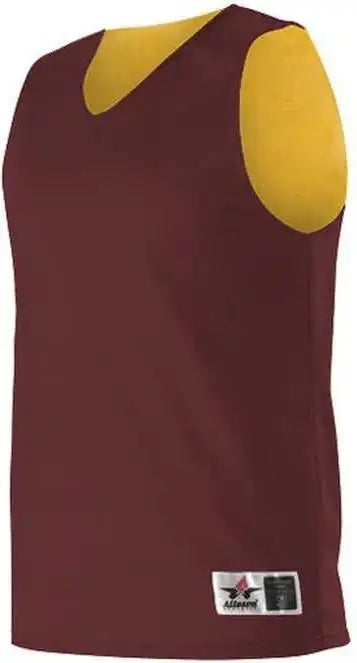 Alleson Athletic 560ry Youth Reversible Mesh Tank - Maroon Gold
