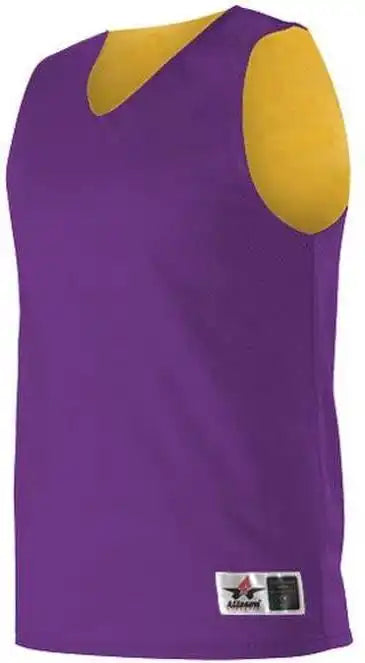 Alleson Athletic 560ry Youth Reversible Mesh Tank - Purple Gold