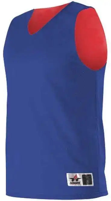 Alleson Athletic 560ry Youth Reversible Mesh Tank Royal Scarlet
