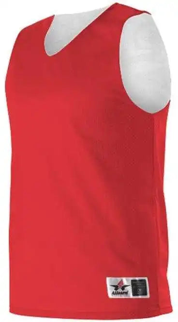 Alleson Athletic 560ry Youth Reversible Mesh Tank - Scarlet White
