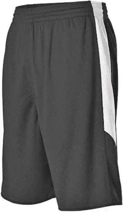 Alleson Athletic 589psp Adult Single Ply Reversible Short - Black White