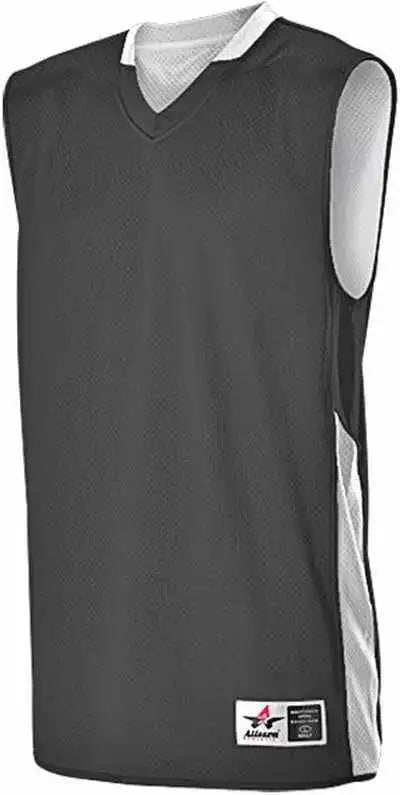 Alleson Athletic 589rsp Adult Single Ply Reversible Jersey - Black White