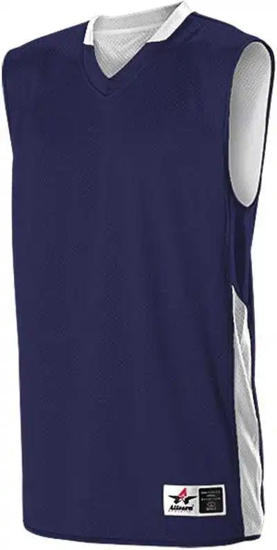 Alleson Athletic 589rspy Youth Single Ply Reversible Jersey - Navy White